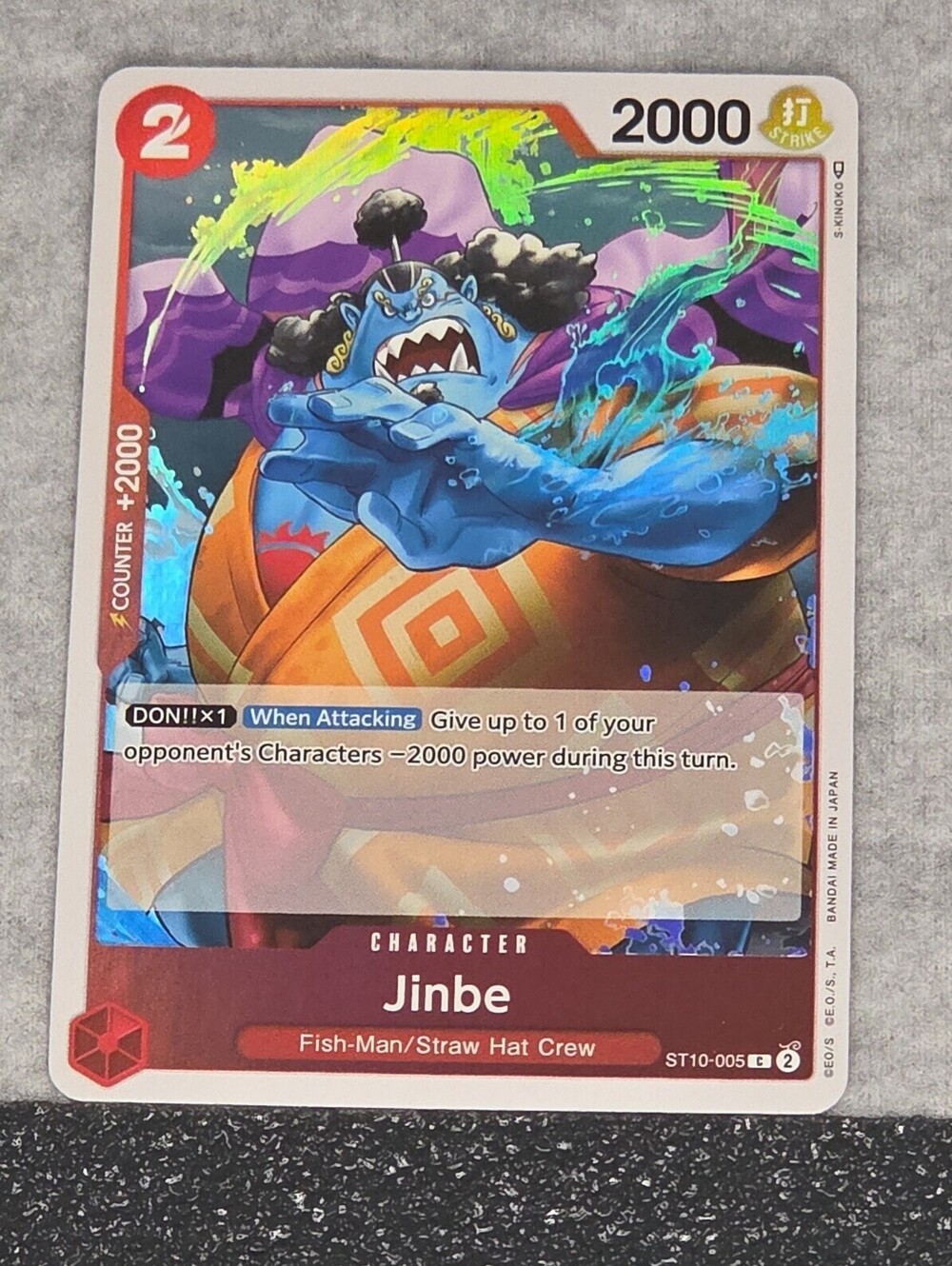 One Piece Jinbe Collectible Card - New, Vibrant Artwork, Straw Hat Crew